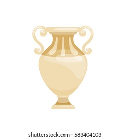 Vector Illustration of a  greek antiquity urns. Vector ancient greek vases set in traditional colors