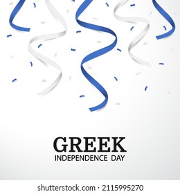 Vector Illustration of Greek Independence Day. 
