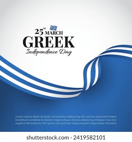 Vector Illustration of Greek Independence Day. Banner
