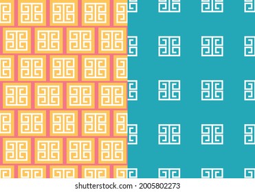 Vector illustration of greek key pattern