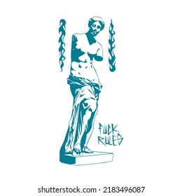 vector illustration of Greek sculpture concept