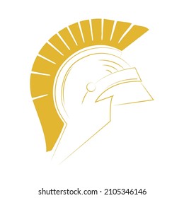 Vector illustration of Greek stylized helmet