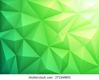 Vector illustration of green abstract geometric background