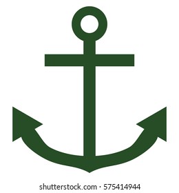 Vector Illustration of Green Anchor Icon
