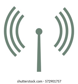 Vector Illustration of Green Antenna Icon
