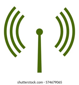 Vector Illustration of Green Antenna Icon
