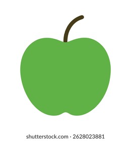 vector illustration of a green apple on white background