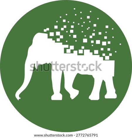 A vector illustration with a green background depicts  climate change significantly impacts elephants through extreme heat, water scarcity, and habitat loss, with older elephants particularly vulnerable.