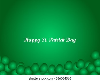 Vector illustration or green background for lucky day st. Patrick's day with beautiful typography.