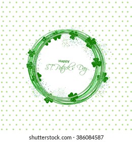 Vector illustration or green background for lucky day st. Patrick's day with beautiful typography.