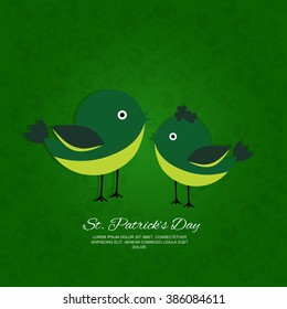 Vector illustration or green background for lucky day st. Patrick's day with beautiful typography.
