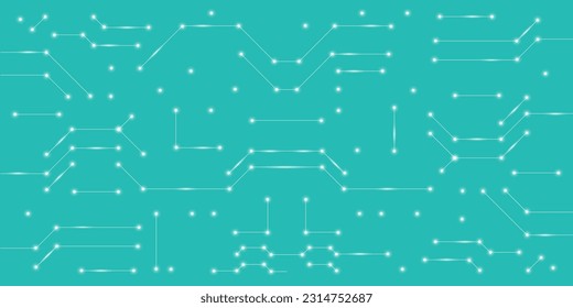 Vector illustration of a green background with microcircuits. Language model of artificial intelligence.  EPS 10