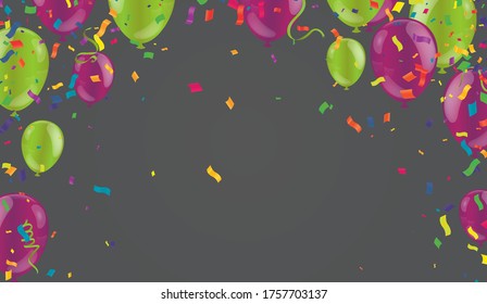 Ilustración vectorial de los globos verdes