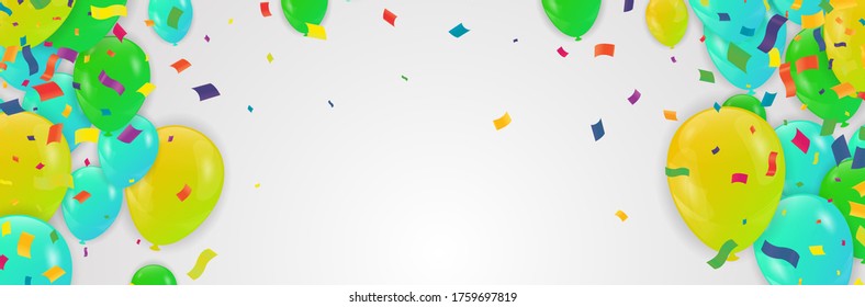 Vector Illustration of Green Balloons