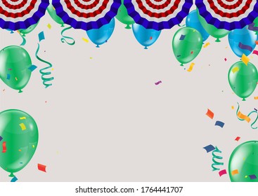 Ilustración vectorial de los globos verdes
