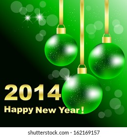 Vector illustration of green balls 1