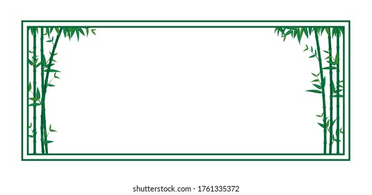 Ilustración vectorial del fondo de la plantilla de bambú verde 
