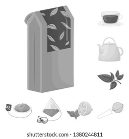 Vector illustration of green and black  icon. Collection of green and organic stock symbol for web.