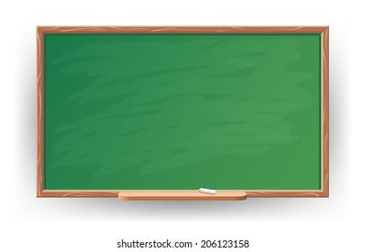 Vector Illustration Of Green Blackboard