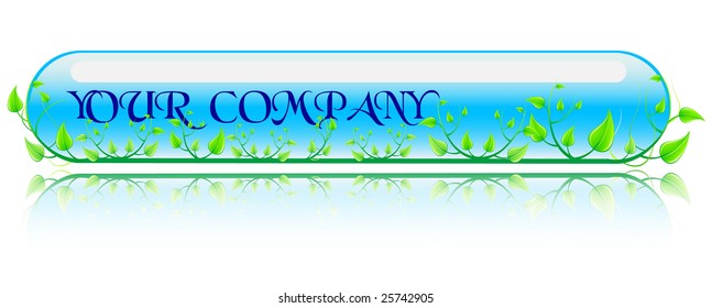 Vector illustration green and blue environment concept.