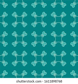 vector illustration green blue turquoise aqua menthe vintage floral interior seamless flat design background