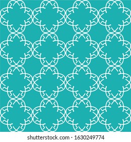 vector illustration green blue turquoise aqua menthe vintage floral interior seamless flat design background