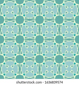 vector illustration green blue turquoise aqua menthe vintage floral interior seamless flat design background