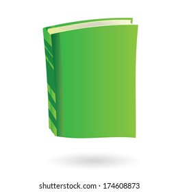 Vector Illustration with Green Book for Your Design