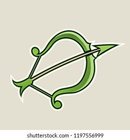 Ilustración vectorial del icono de barrido verde y flecha aislado en un fondo blanco