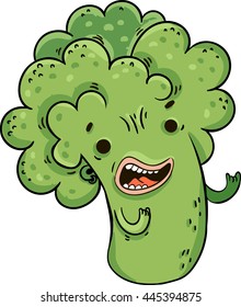 vector illustration green broccoli 