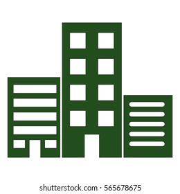 Ilustración de vectores con el icono de construcción verde
