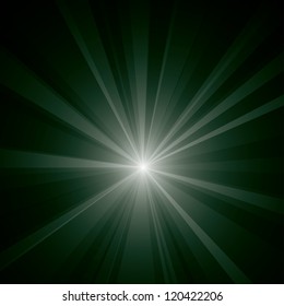 Vector illustration of a green burst.