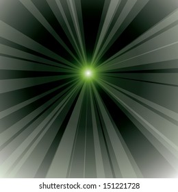 Vector illustration of a green burst.