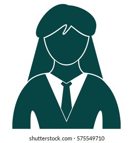 Vector Illustration of Green Business Woman Icon
