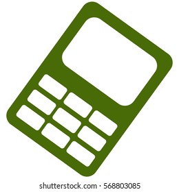 Ilustración vectorial del icono de la calculadora verde
