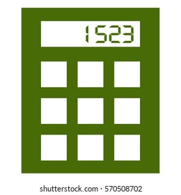 Vector Illustration of Green Calculator Icon
