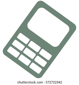 Vector Illustration of Green Calculator Icon
