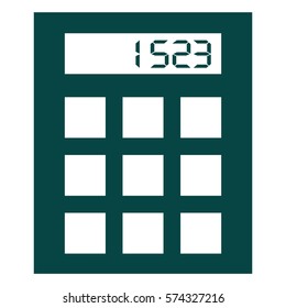 Vector Illustration of Green Calculator Icon
