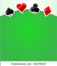 Vector illustration of green casino background concept