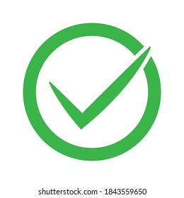ilustración vectorial del icono de marca de verificación verde - signo de marca de verificación