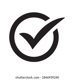 vector illustration of green Check mark icon