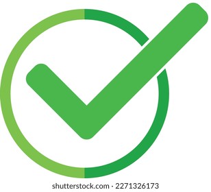 ilustración vectorial de iconos de marca de verificación verde