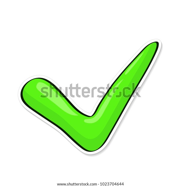 Vector Illustration Green Check Mark Indicate Stock Vector (Royalty ...