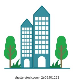vector illustration of green city