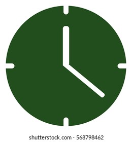 Ilustración vectorial del icono del reloj verde
