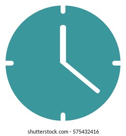Ilustración vectorial del icono del reloj verde
