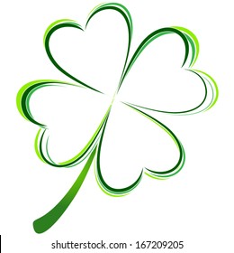 vector illustration of green clover picture