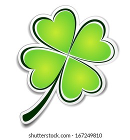 vector illustration of green clover picture