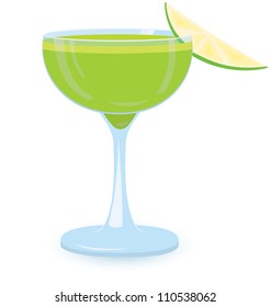 Vector Illustration Green Cocktail On White Stock Vector (Royalty Free ...