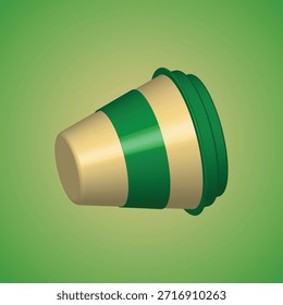 Ilustración vectorial de la taza de café verde